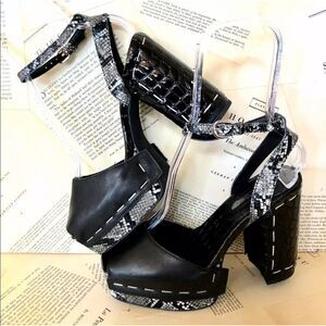 Jeffrey Campbell Sandal Platform Black Ankle Strap